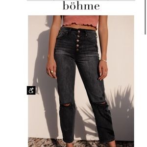Böhme Black distressed Jeans